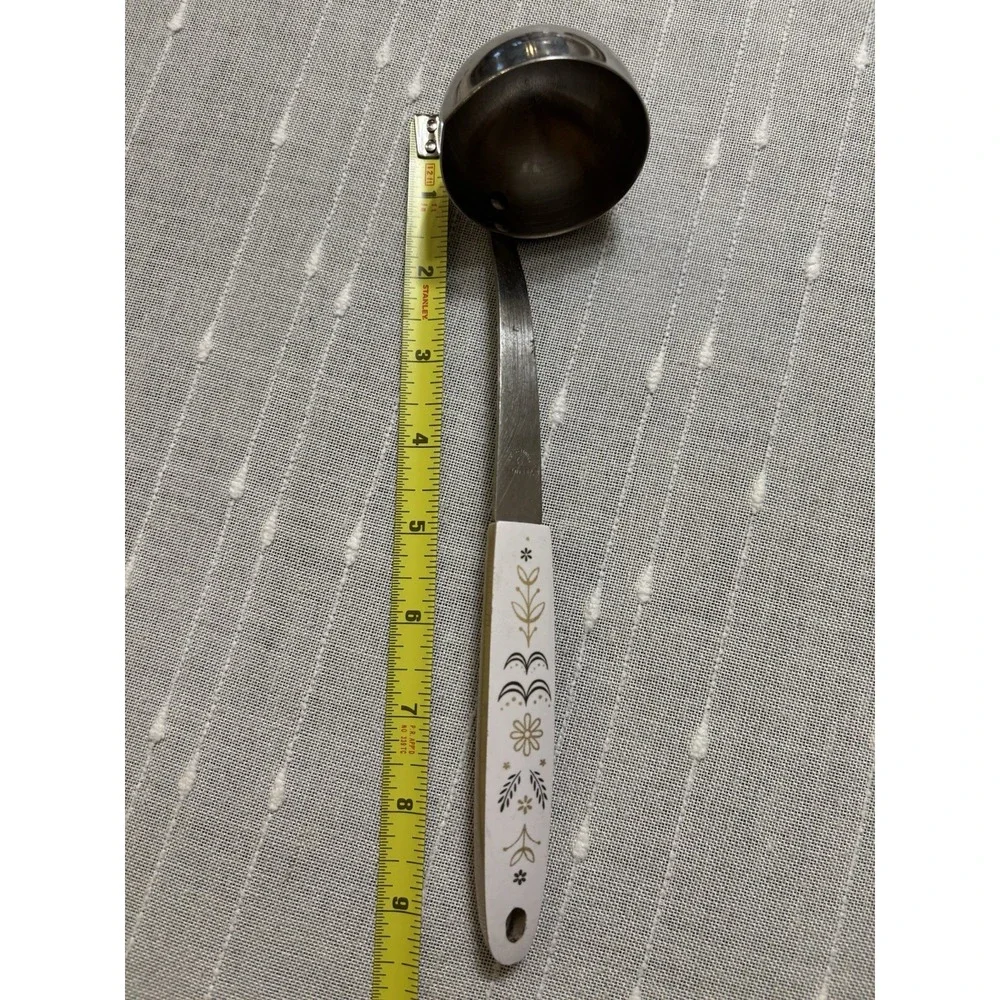 Vintage Flint Arrowhead Stainless Small Kitchen Ladle Wheat Harvest Handle 9.5